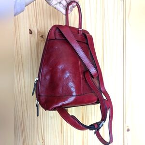Pelle Studio Red Leather Backpack